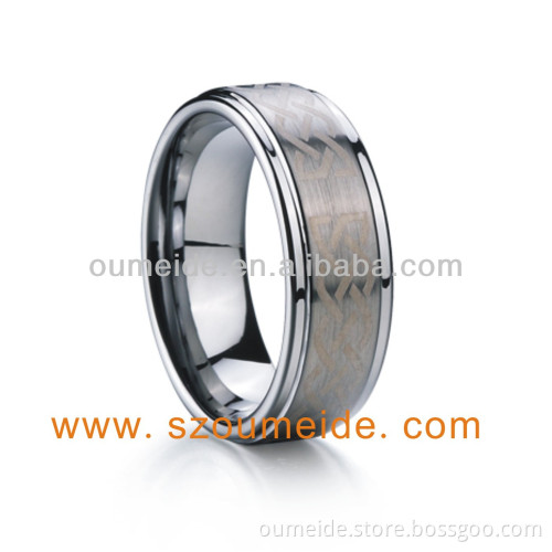 Tungsten Carbide Men Women Brushed Polished Wedding Band Ring